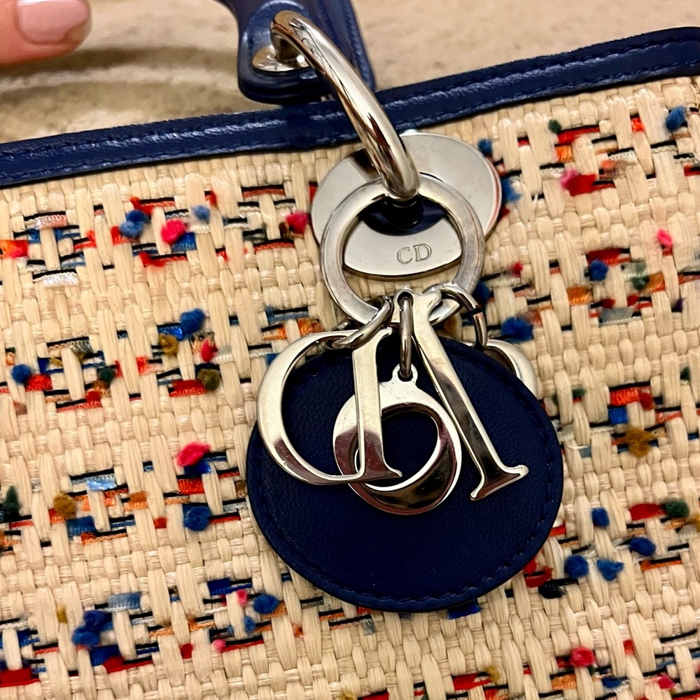 Authentic Dior Raffia lady medium - Picture 11 of 16